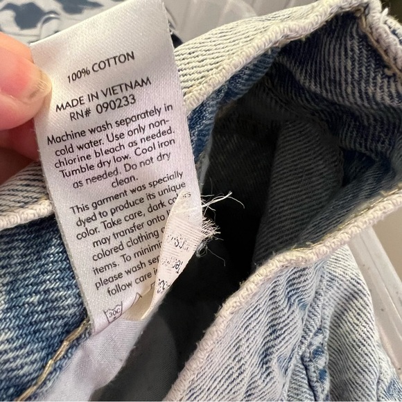 Pacsun High Rise Straight Jean Light Wash Destroyed 25 - Picture 13 of 13